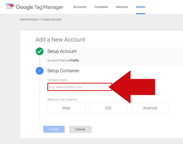 setup Google Tag Manager
