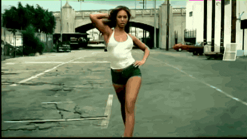 Beyonce on walking on street