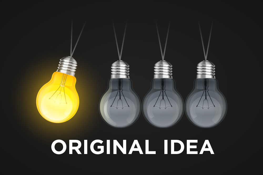 one bulb light on - original idea
