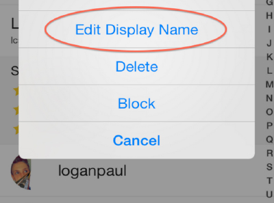 edit contact display name