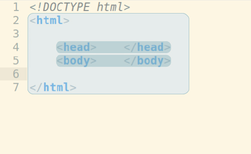 doctype with head and body codes on html block