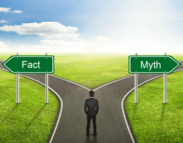 fact versus myth on split road