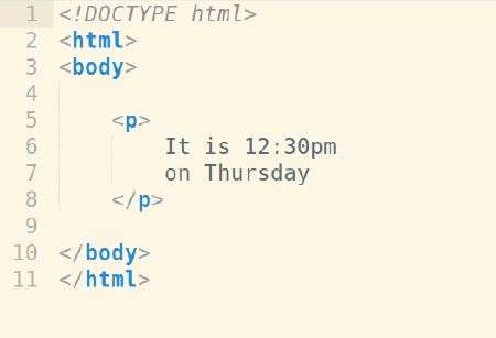 html with time code