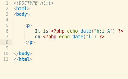 sample php code