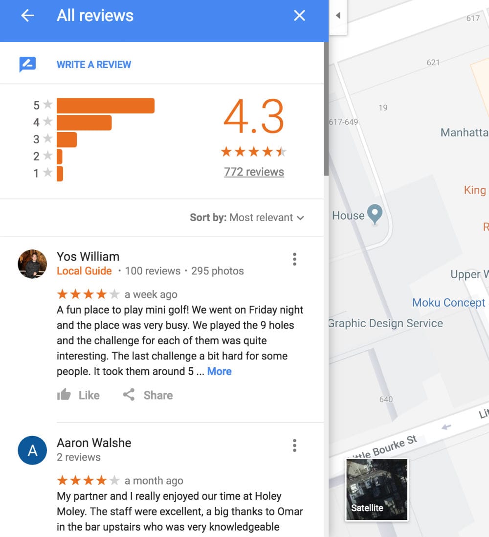 Google My Business Reviews